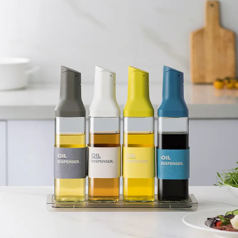 Spill-Proof Glass Oil Dispenser