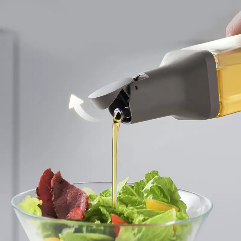 Spill-Proof Glass Oil Dispenser