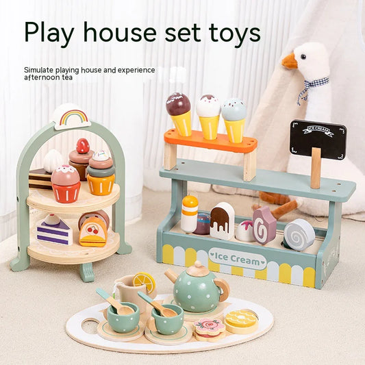 Children's Wooden Play Time Set