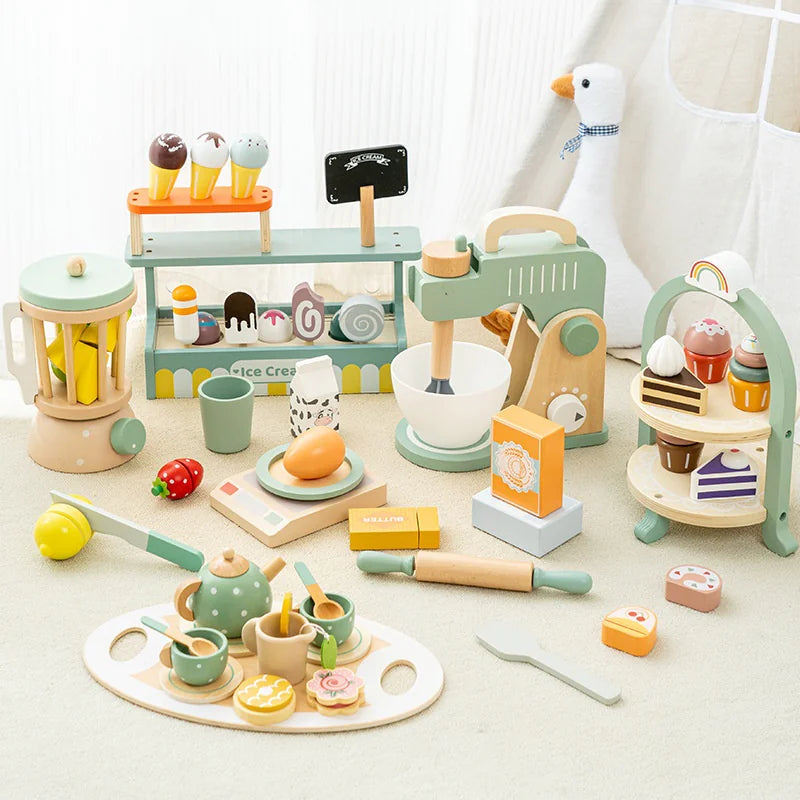 Children's Wooden Play Time Set
