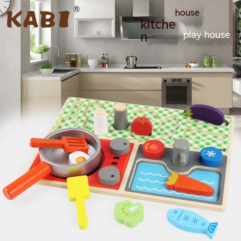 Children's Wooden Play Time Set