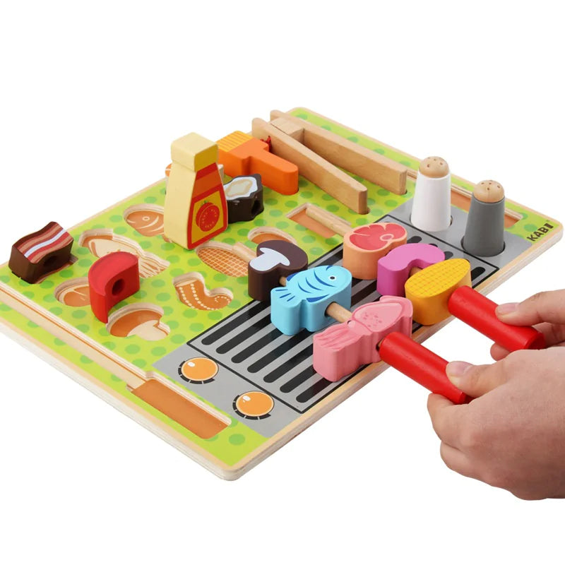 Children's Wooden Play Time Set